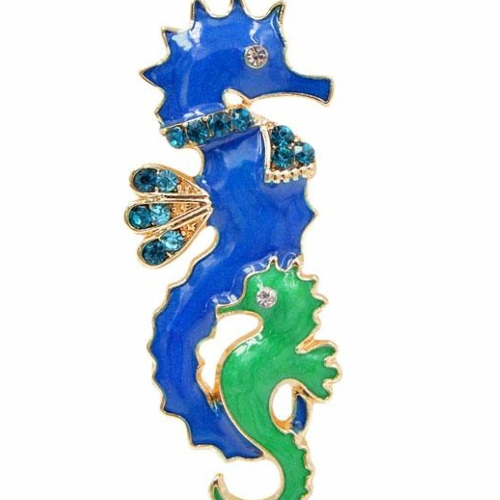 Seahorse Brooch with Baby christmas gift